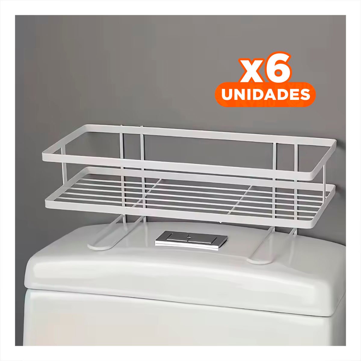 PACK6 ESTANTERIA COMPACTA DE PARED 32X14X16CM BLANCO USO DIARIO INTERIOR - 1