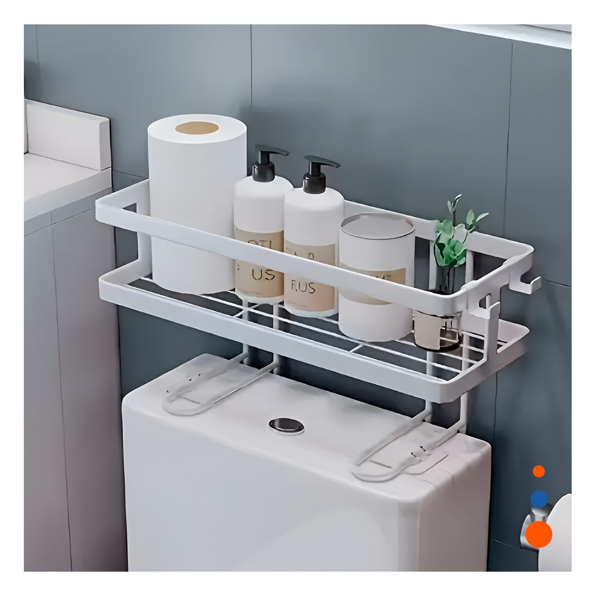 PACK6 ESTANTERIA COMPACTA DE PARED 32X14X16CM BLANCO USO DIARIO INTERIOR - 5