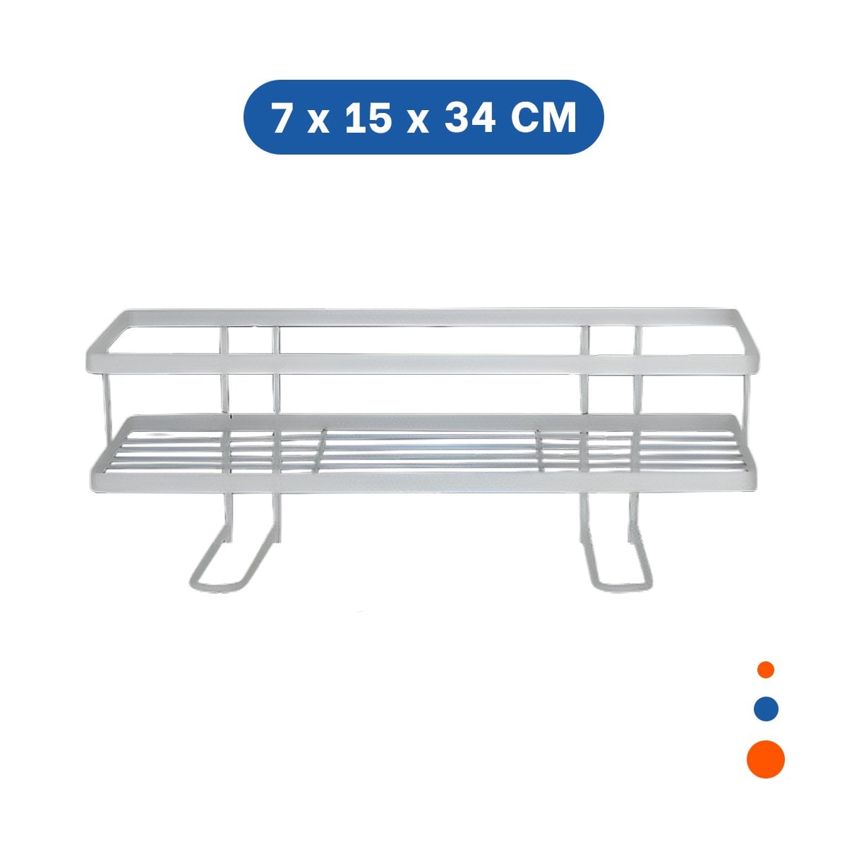 ESTANTE PRACTICO DE PARED 32X14X16CM BLANCO USO DIARIO INTERIOR Y+LIGAS REGALO - 4