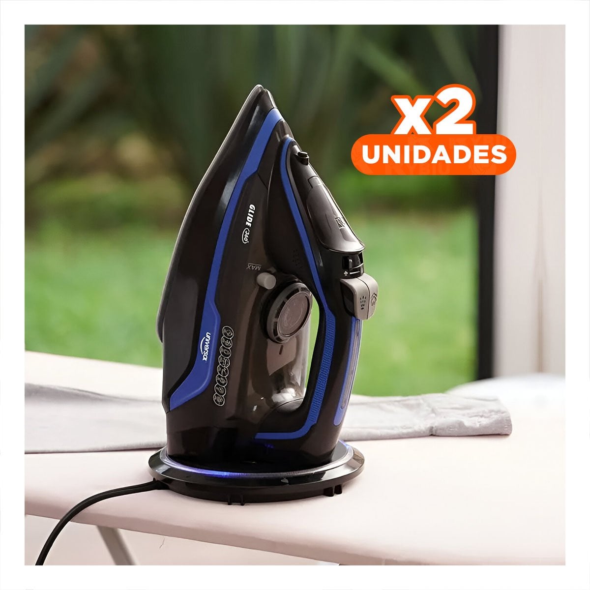 PACK2 EQUIPO DE VAPOR ELECTRICA NEGRO Y AZUL POTENTE RENDIMIENTO DIARIO HOGAR Y+PAPEL REGALO - 1
