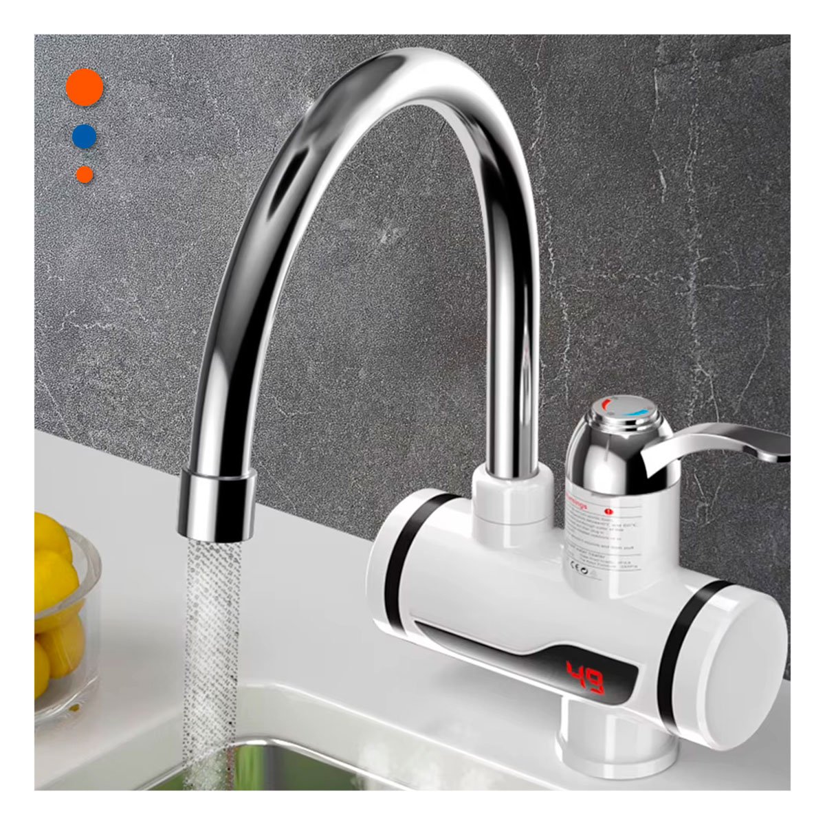 PACK2 DISPENSADOR CALENTADOR DE AGUA BLANCO CON CONTROL SUAVE PARA COCINA Y HOGAR - 3