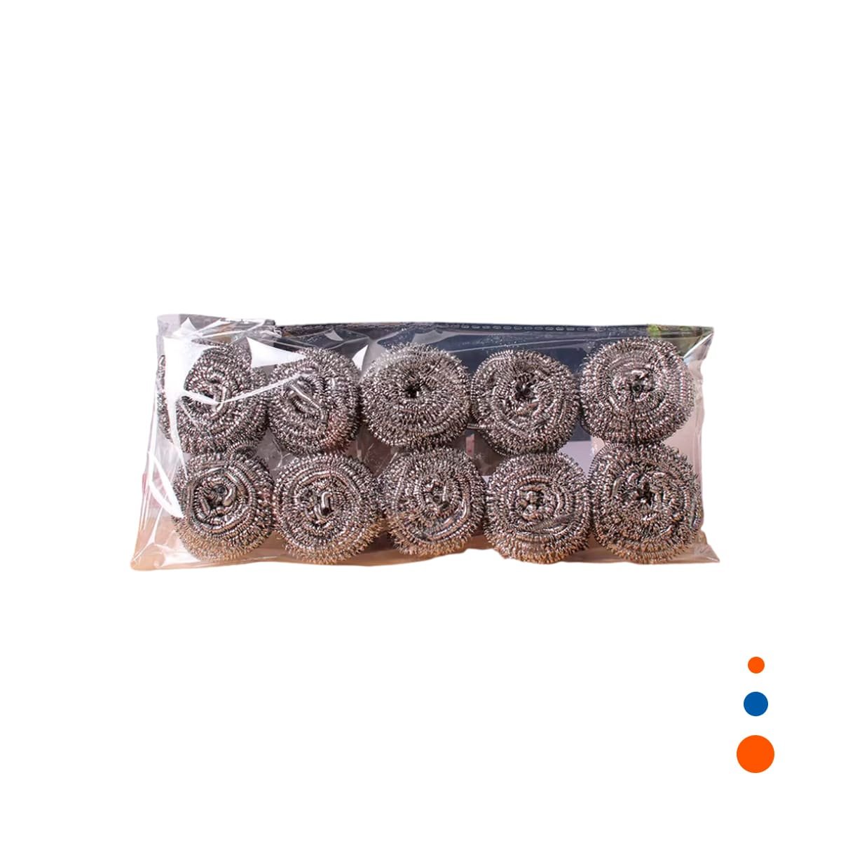 PACK4 LOTE DE ESPONJAS METALICAS MULTIUSO PARA MANTENER OLLAS Y SUPERFICIES Y+PAPEL REGALO - 3