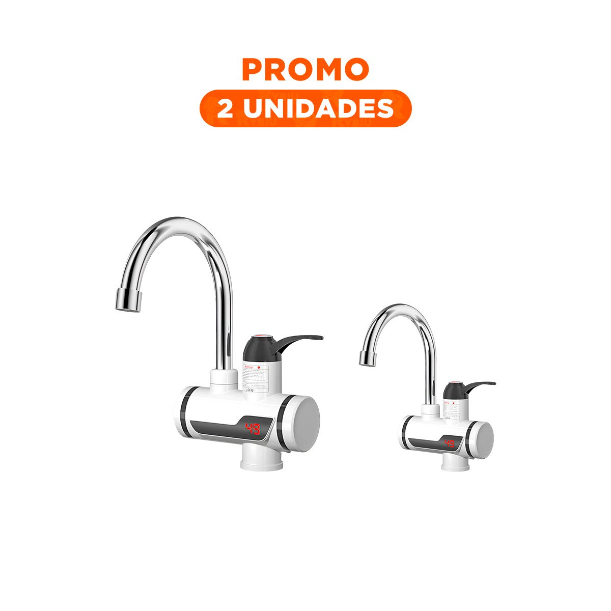 PACK2 DISPENSADOR CALENTADOR DE AGUA BLANCO MODERNO PARA ESPACIOS FUNCIONALES Y+REGALO STICKER - 1