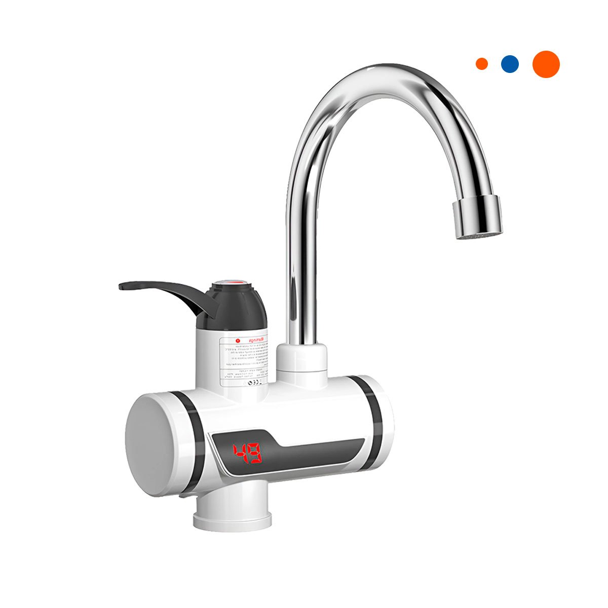 PACK2 DISPENSADOR CALENTADOR DE AGUA BLANCO MODERNO PARA ESPACIOS FUNCIONALES Y+REGALO STICKER - 2