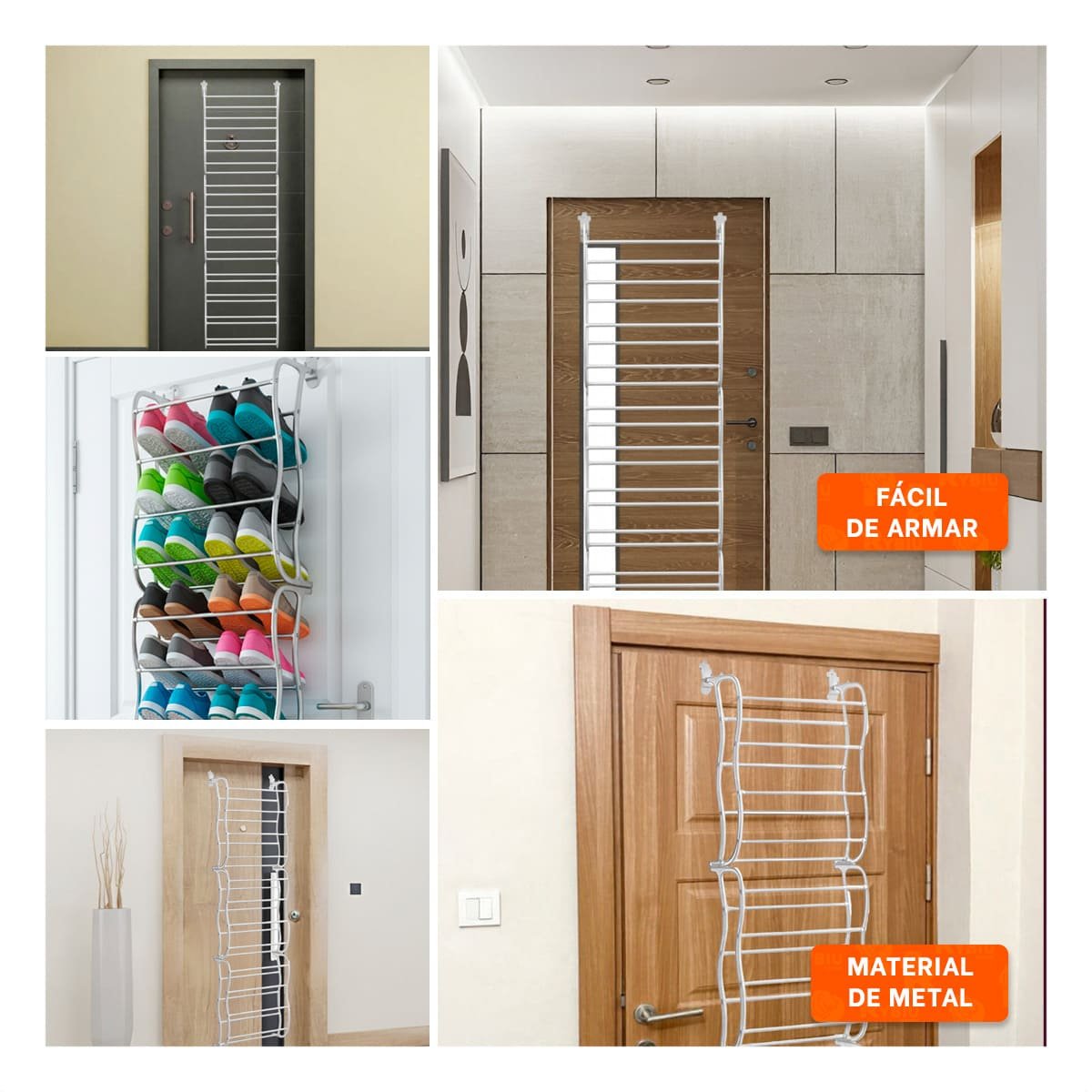 ZAPATERA RESISTENTE DE PUERTA PARA 36 PARES CALZADO BLANCO LARGA VIDA Y+POST IT - 2