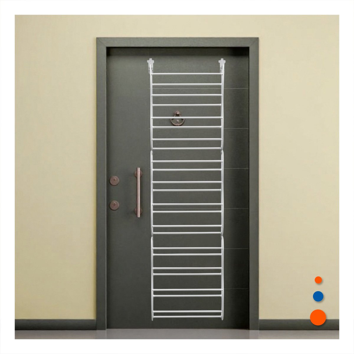 ZAPATERA COLGANTE DE PUERTA PARA 36 PARES CALZADO COLOR BLANCO ORDEN HOGAR - 5