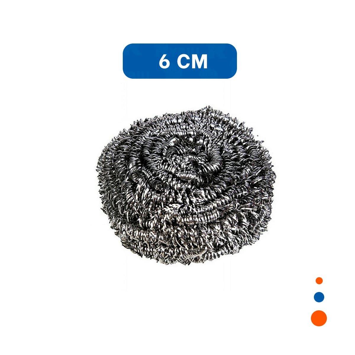 PACK6 JUEGO DE ESPONJAS METALICAS RESISTENTES PARA LIMPIEZA DE OLLAS SARTENES Y SUPERFICIES - 4