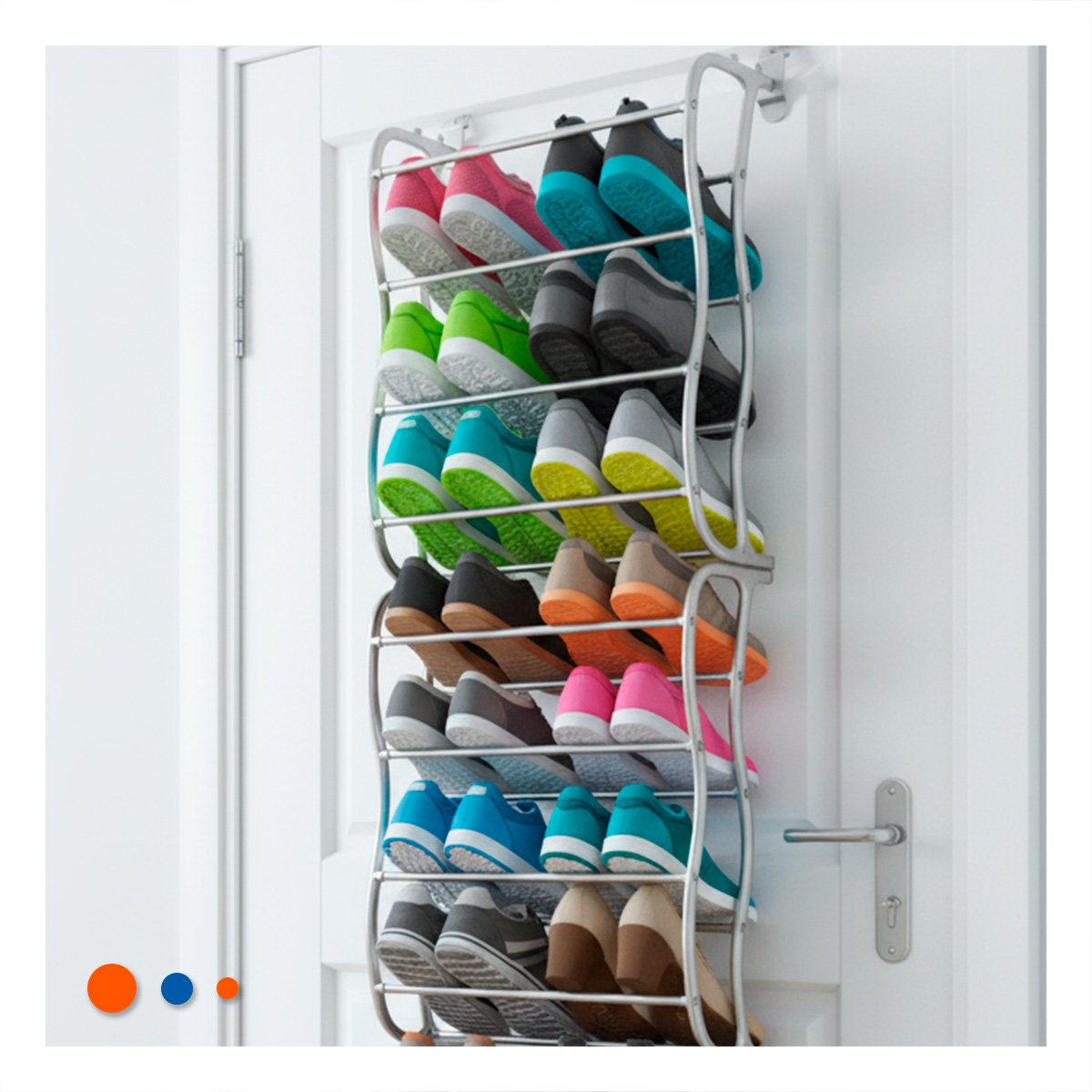 PACK6 ESTANTE COMPACTO DE PUERTA PARA 36 PARES CALZADO BLANCO ESPACIO UTIL Y+PAPEL REGALO - 5
