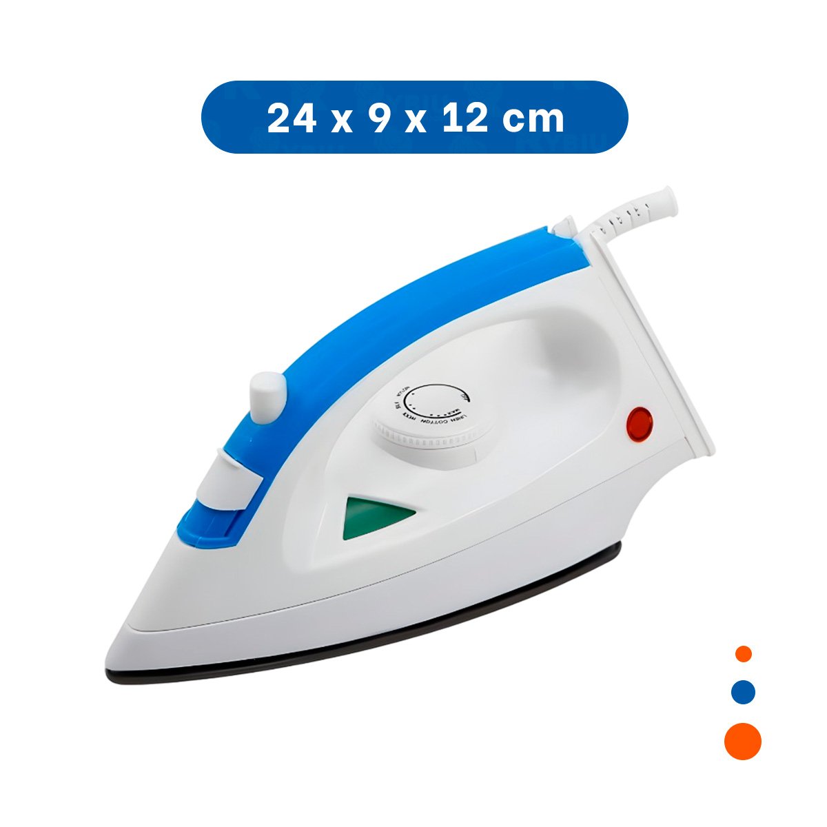 PLANCHA DE VAPOR ELECTRICA BLANCO Y AZUL POTENTE PARA ROPA HOGAR DIARIO PLUS Y+PAPEL REGALO - 4