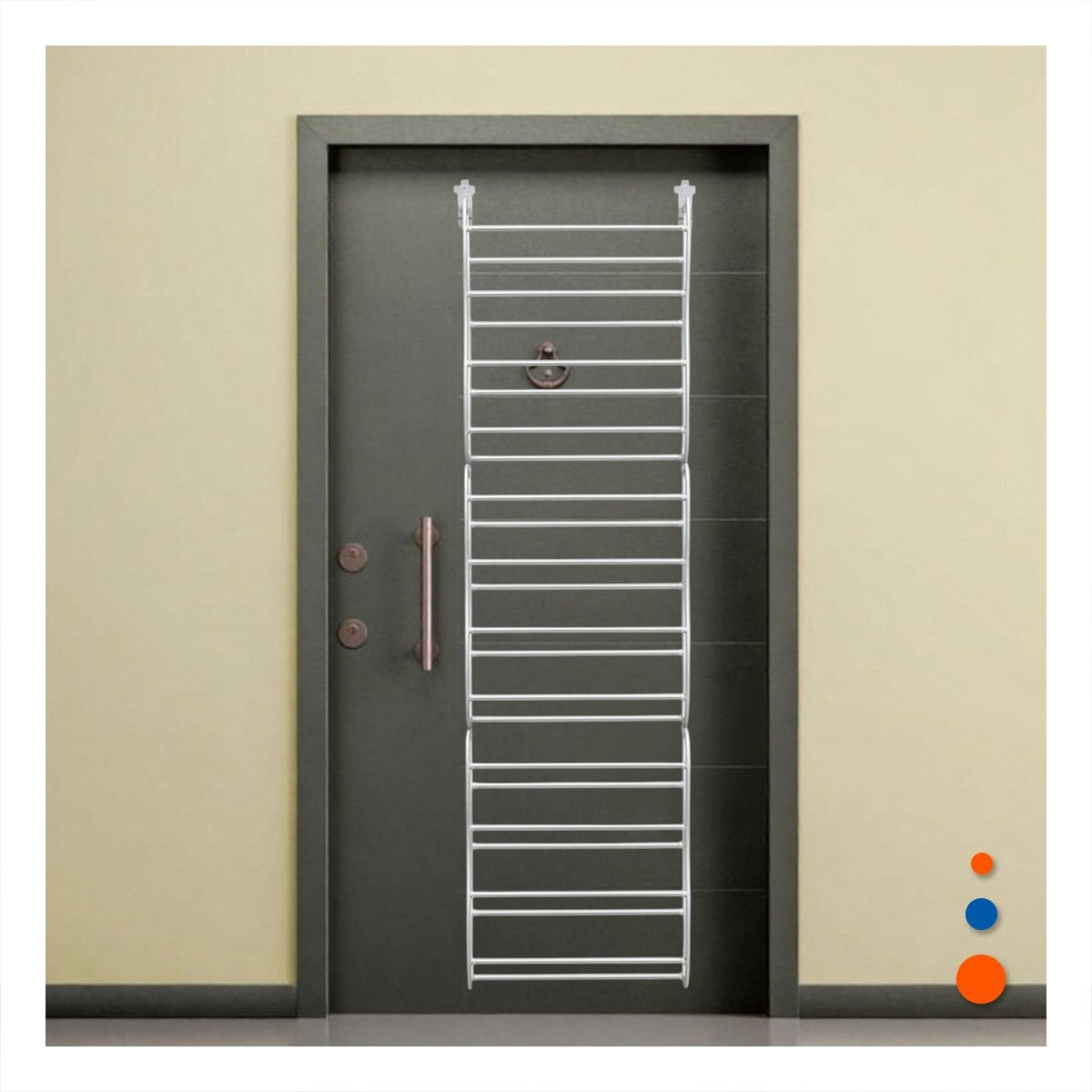 PACK2 SOPORTE COLGANTE DE PUERTA PARA 36 PARES CALZADO BLANCO ORDEN HOGAR - 2