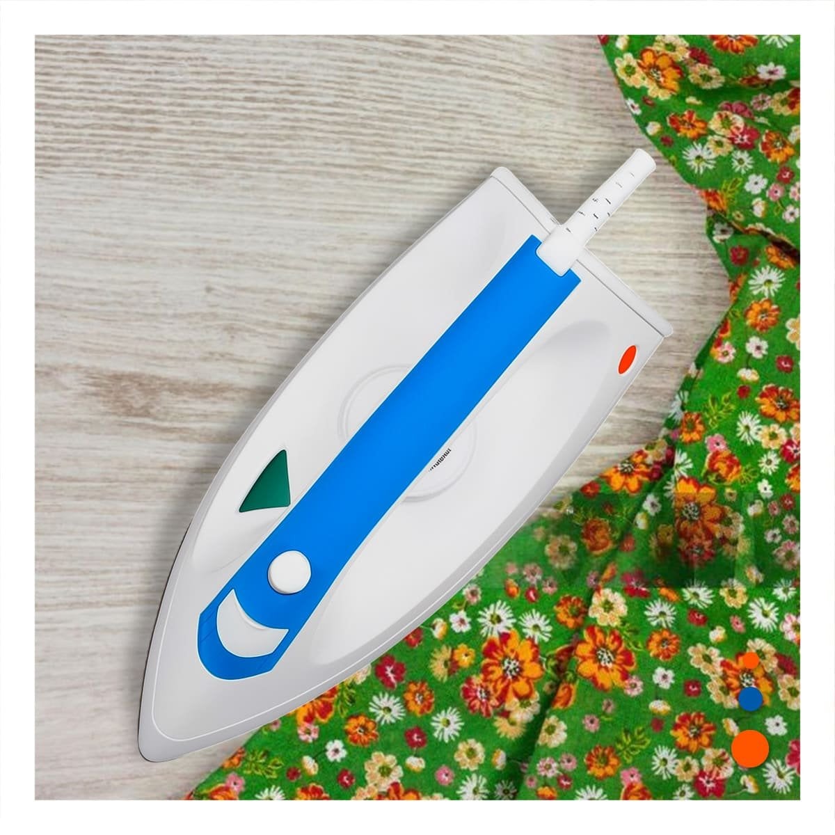 PLANCHA DE VAPOR ELECTRICA BLANCO Y AZUL PRACTICA PARA USO CONTINUO EN CASA Y+POST IT - 1