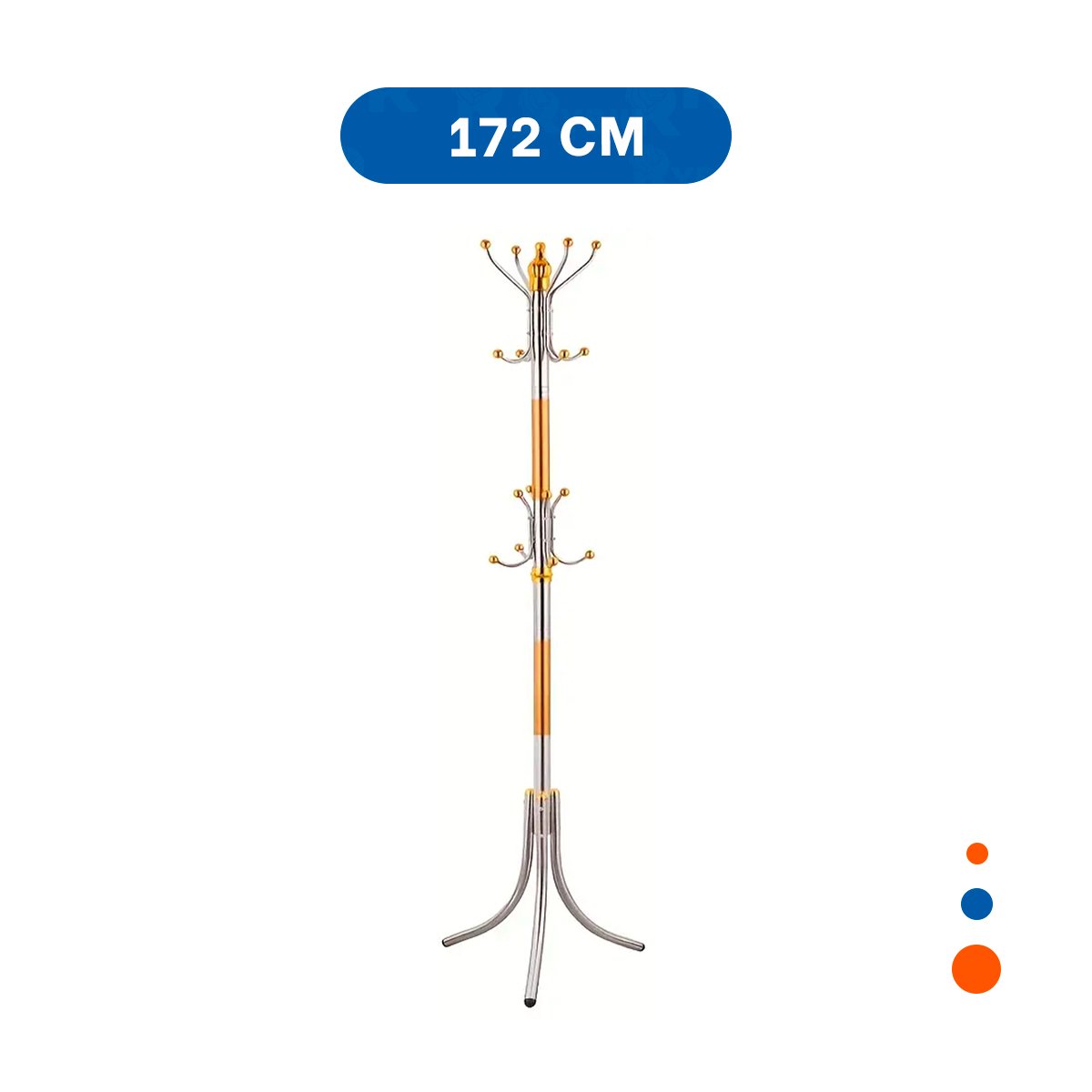 PERCHERA MULTIUSO 172CM DORADO Y PLATEADO ESTRUCTURA FIRME RESISTENTE TOTAL Y+LIGAS REGALO - 4