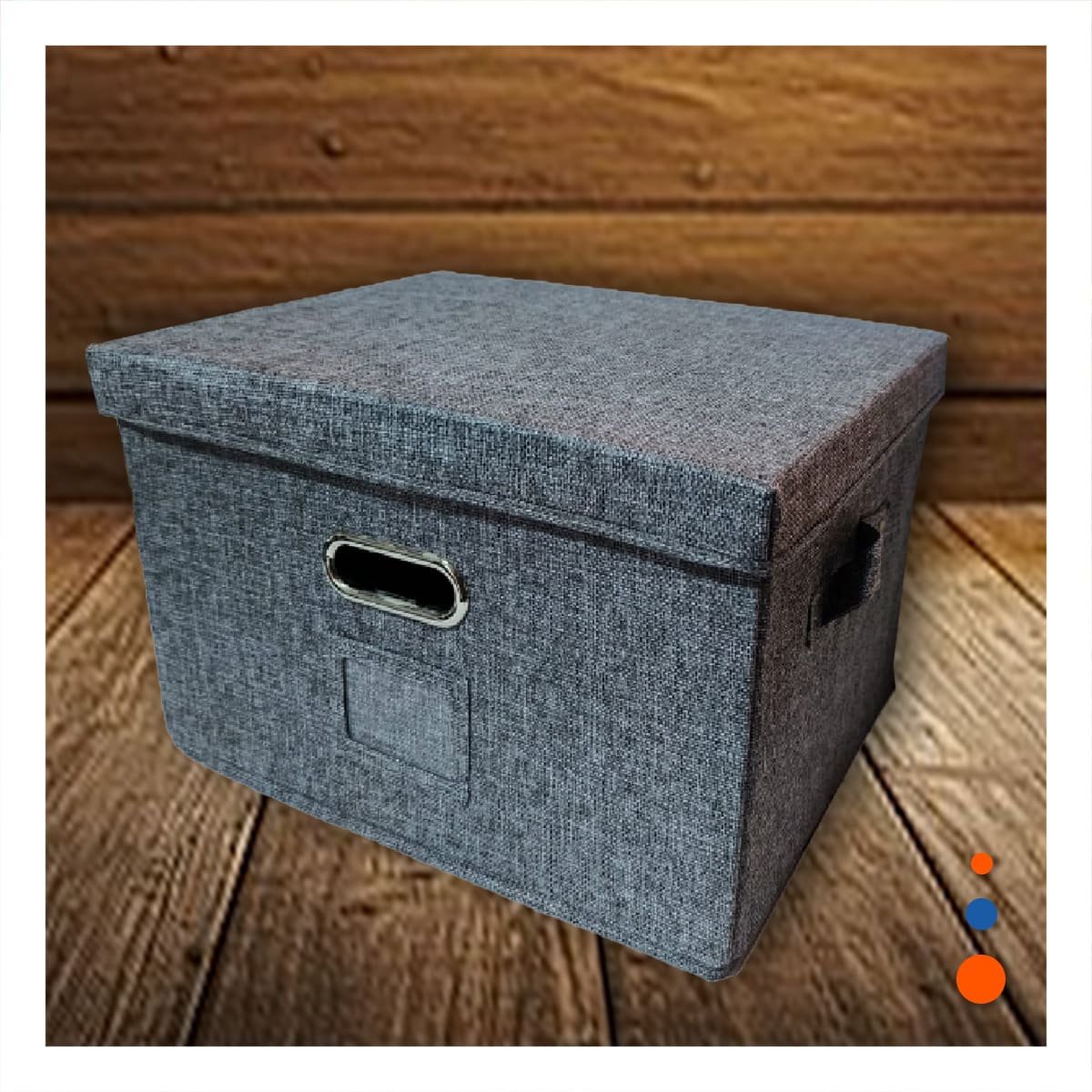 PACK2 MODULO ORGANIZADOR CON TAPA 40X32X26CM PLOMO JASPEADO USO DIARIO Y+REGALO STICKER - 3