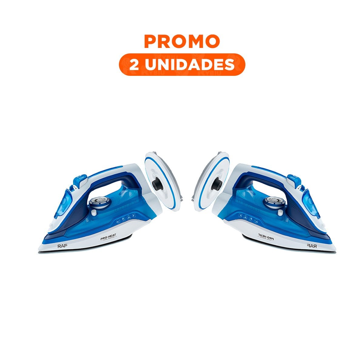 PACK2 EQUIPO DE VAPOR ELECTRICA BLANCO Y AZUL DISENO COMPACTO PARA HOGAR Y+REGALO STICKER - 1