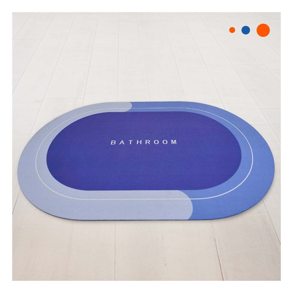 TAPETE OVALADO DECORATIVO PARA HOGAR Y CASA CON SUPERFICIE SUAVE AZUL - 5