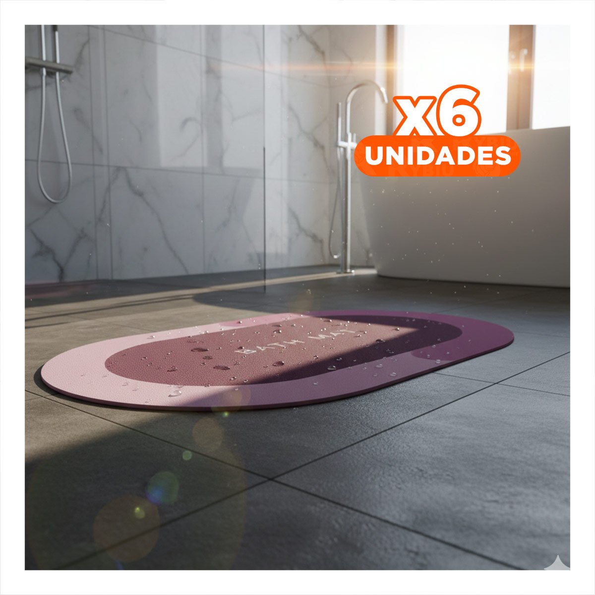 PACK6 SUPERFICIE DECORATIVA OVALADA ROSADA PARA USO EN CASA Y HOGAR CON TOQUE MODERNO - 1