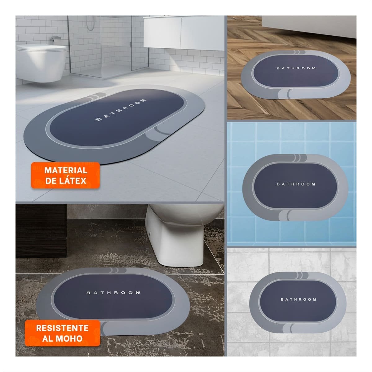 SUPERFICIE OVALADA DE PISO PARA HOGAR Y CASA CON FORMA PRACTICA PLOMO Y+LIGAS REGALO - 1