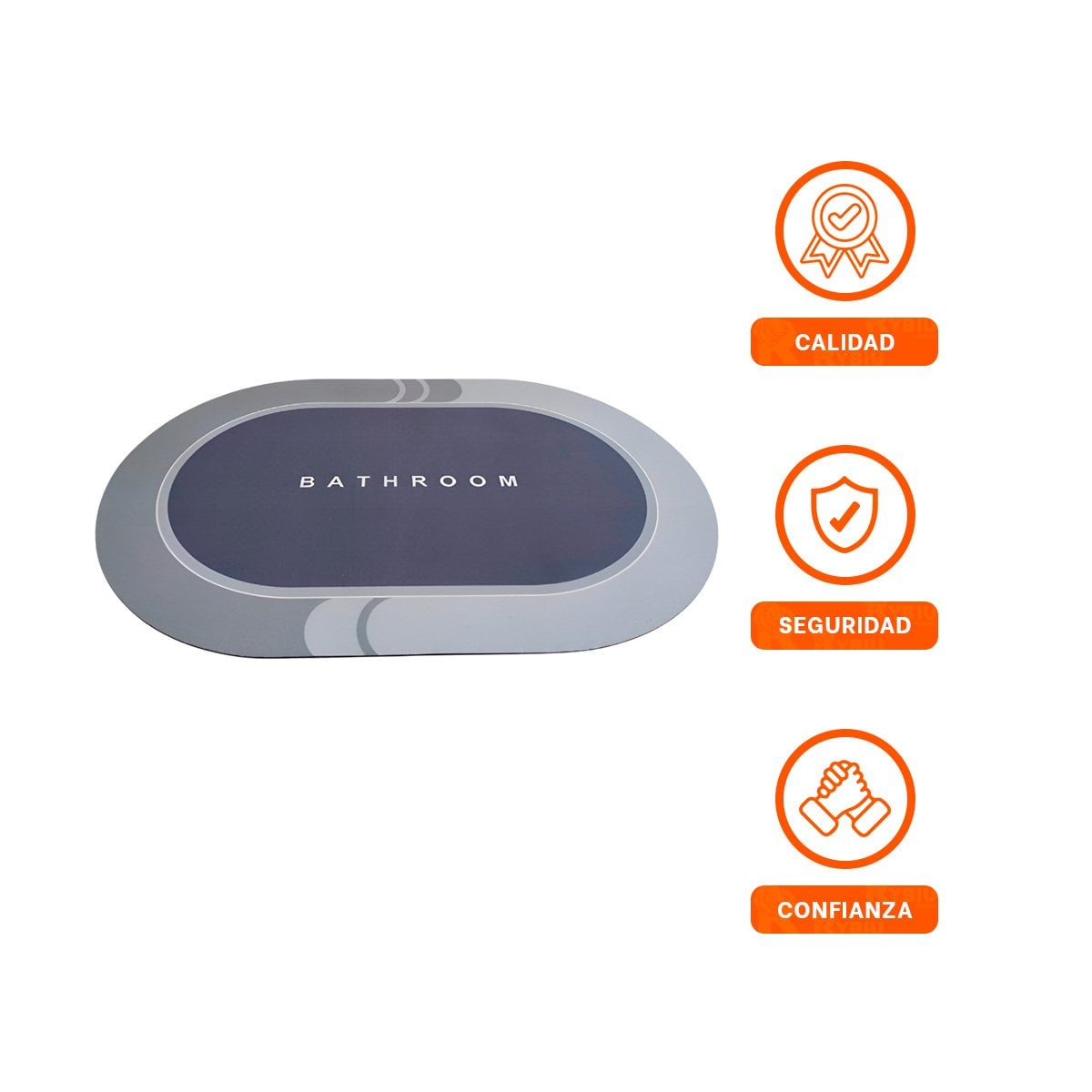 SUPERFICIE OVALADA DE PISO PARA HOGAR Y CASA CON FORMA PRACTICA PLOMO Y+LIGAS REGALO - 5