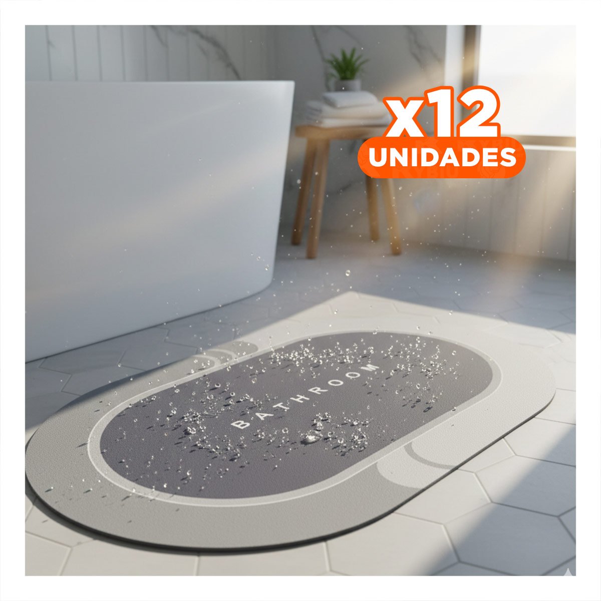 PACK12 ALFOMBRA OVALADA PARA AMBIENTES DE CASA Y HOGAR CON USO CONSTANTE PLOMO Y+PAPEL REGALO - 1