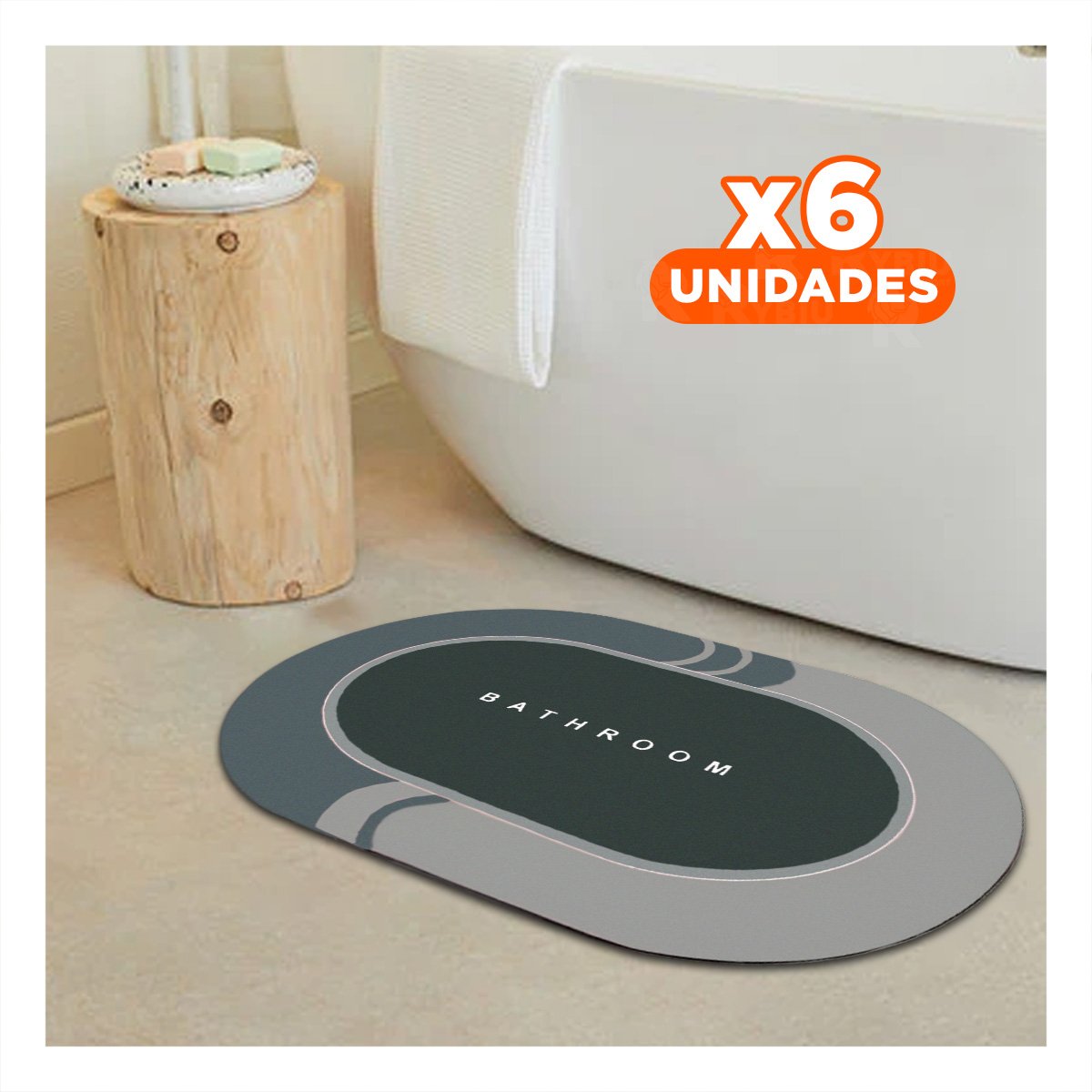 PACK6 ALFOMBRA OVALADA PARA USO EN CASA Y HOGAR CONFORTABLE VERDE OSCURO Y+PAPEL REGALO - 1