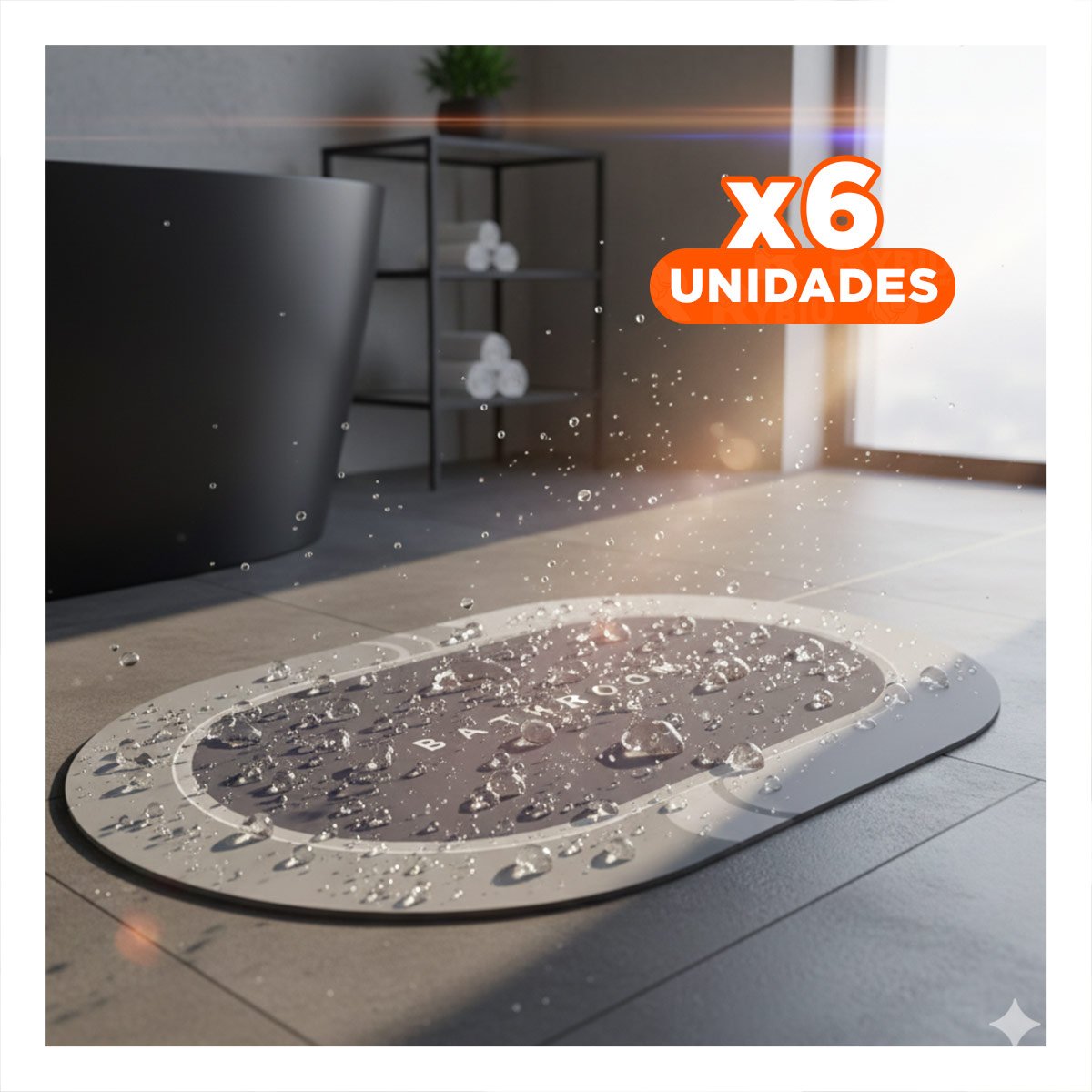 PACK6 BASE DE PISO OVALADA PARA USO EN CASA Y HOGAR CON USO COTIDIANO PLOMO Y+PAPEL REGALO - 1