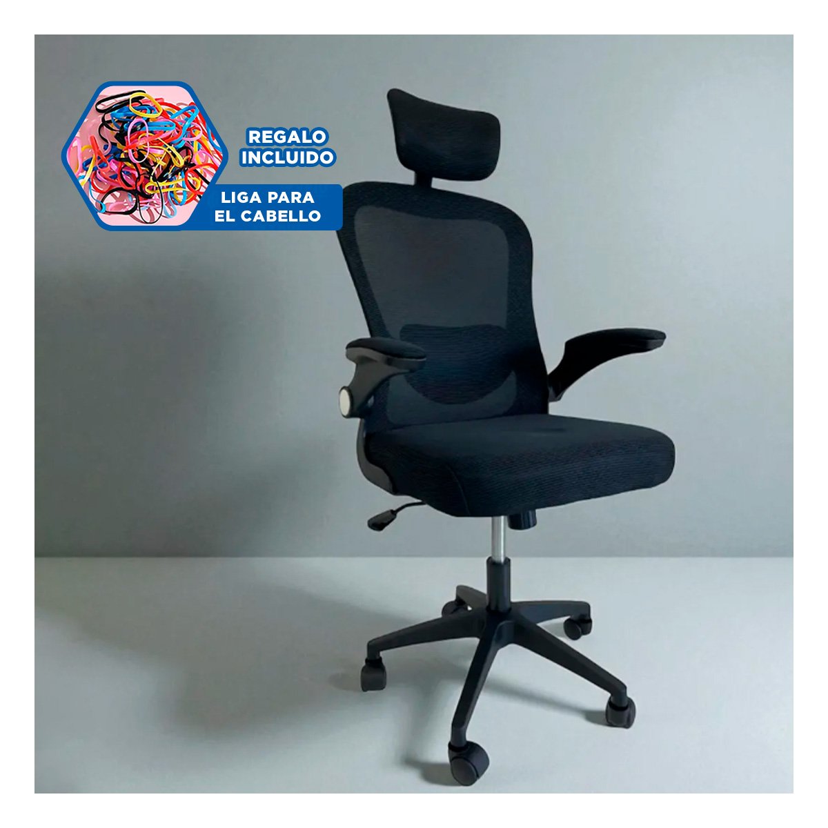 SILLA DE TRABAJO PARA OFICINA Y ESTUDIO CON USO DIARIO CONSTANTE NEGRO Y+LIGAS REGALO - 2