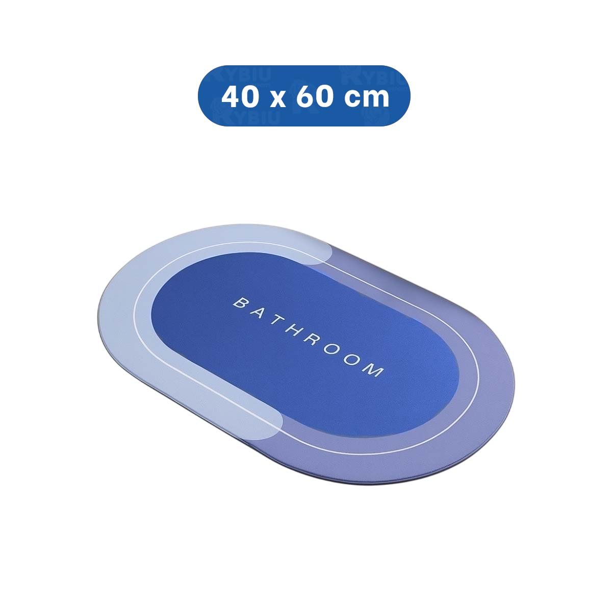 PACK6 TAPETE OVALADO PARA AMBIENTES DE CASA Y HOGAR AZUL Y+REGALO STICKER - 4