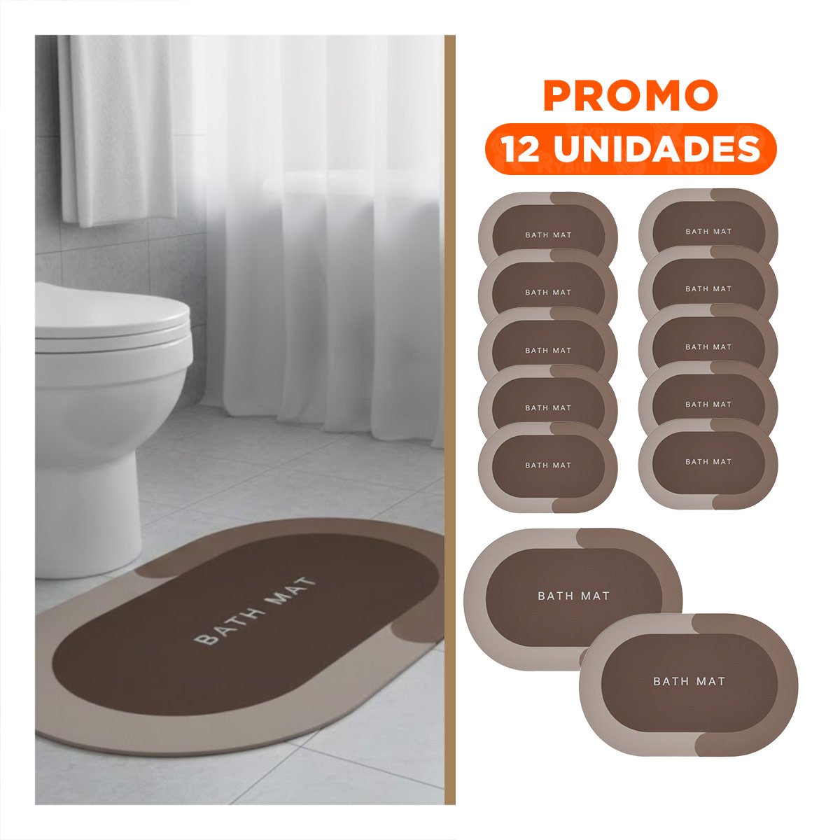 PACK12 PIEZA OVALADA PARA INTERIOR DE CASA Y HOGAR CON USO DIARIO Y ESTILO SIMPLE - 1