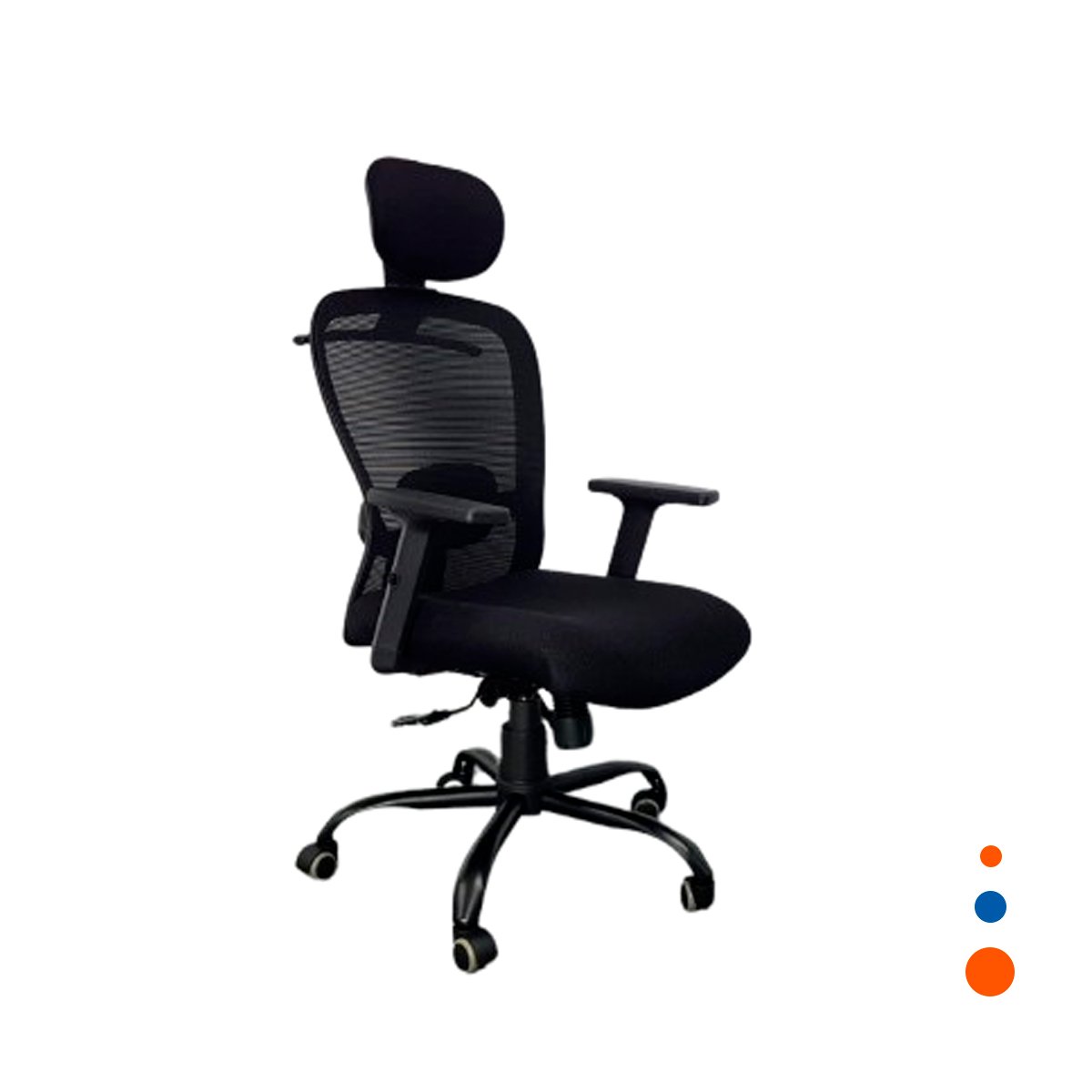 PACK2 SILLON EJECUTIVO DE OFICINA PARA ESCRITORIOS PROFESIONALES Y HOGAR NEGRO Y+REGALO STICKER - 2