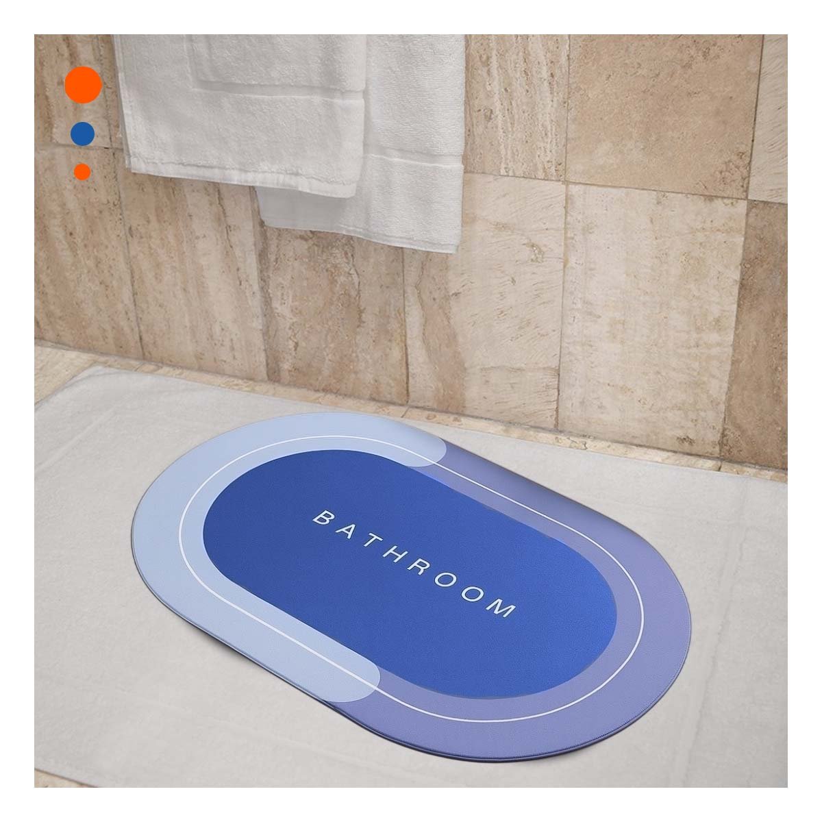 PACK12 ALFOMBRA OVALADA PARA AMBIENTES DE CASA Y HOGAR AZUL Y+PAPEL REGALO - 5