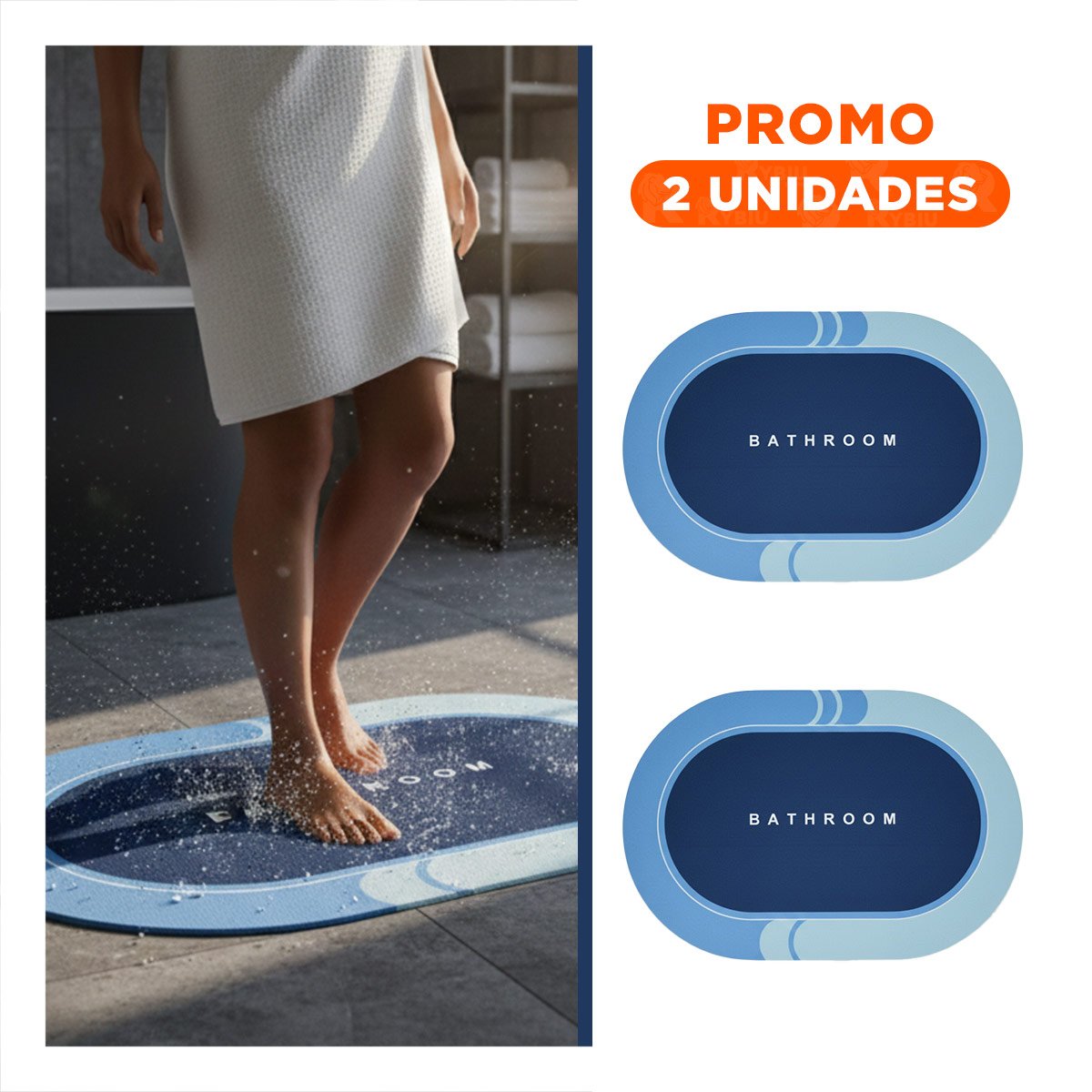 PACK2 SUPERFICIE OVALADA PARA CASA Y HOGAR CON FORMA ADAPTABLE CELESTE Y+REGALO STICKER - 1