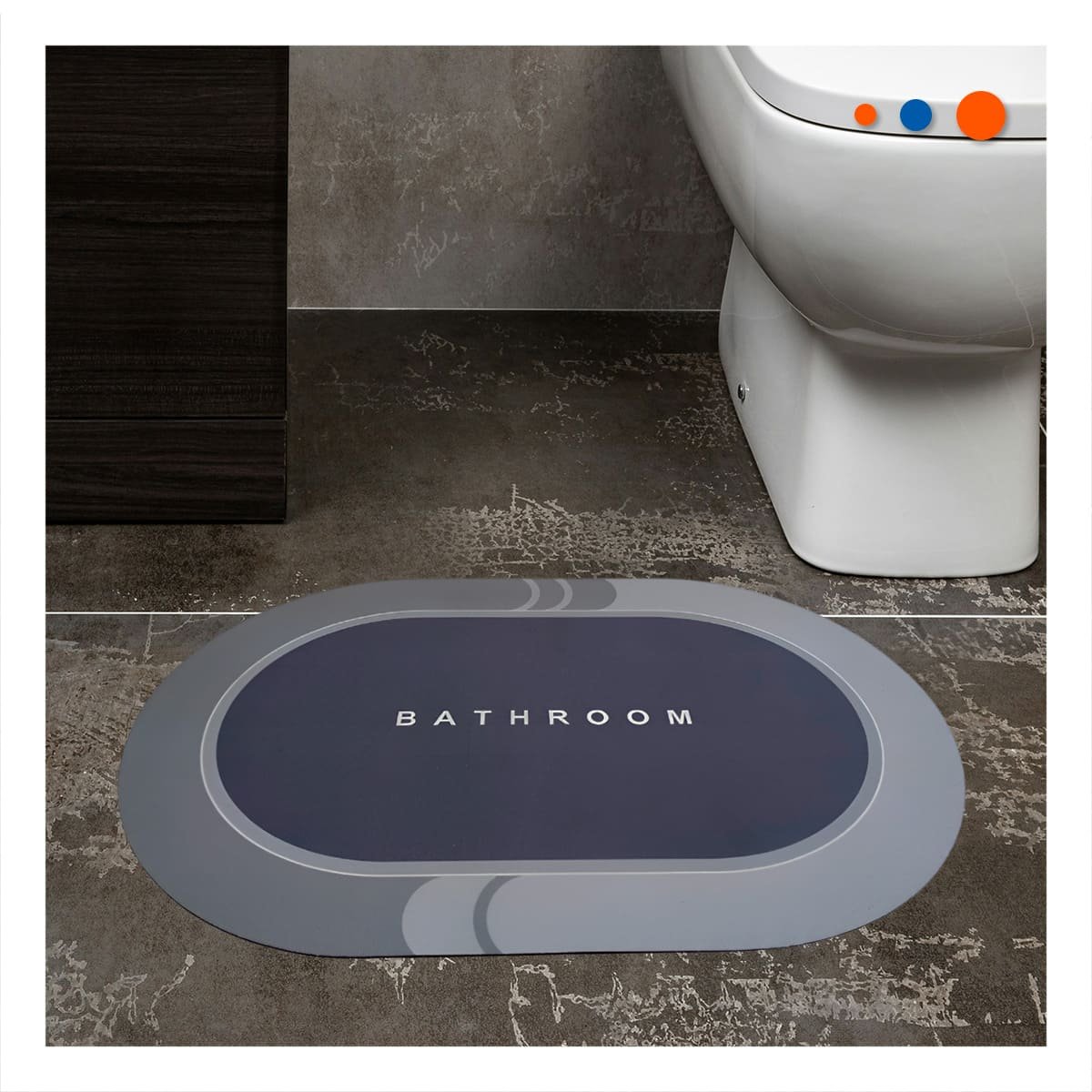 PACK6 SUPERFICIE DECORATIVA OVALADA PARA USO EN CASA Y HOGAR CON TOQUE MODERNO PLOMO - 5
