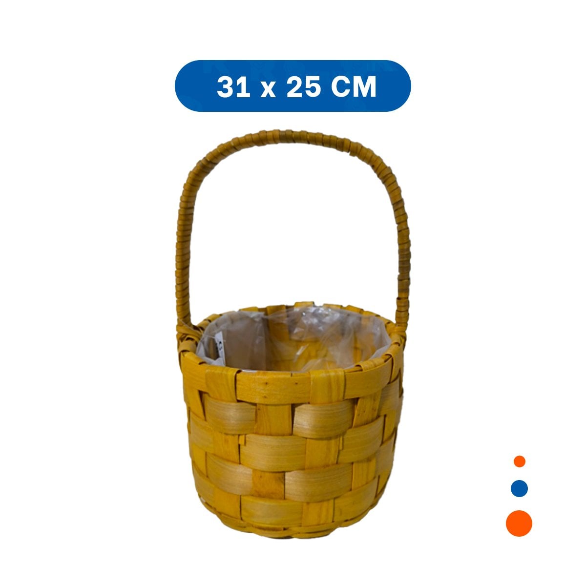 CONTENEDOR TEJIDO CIRCULAR ANCHO CON ASA DE DECORACION Y ORGANIZACION DEL HOGAR Y+LIGAS REGALO - 4