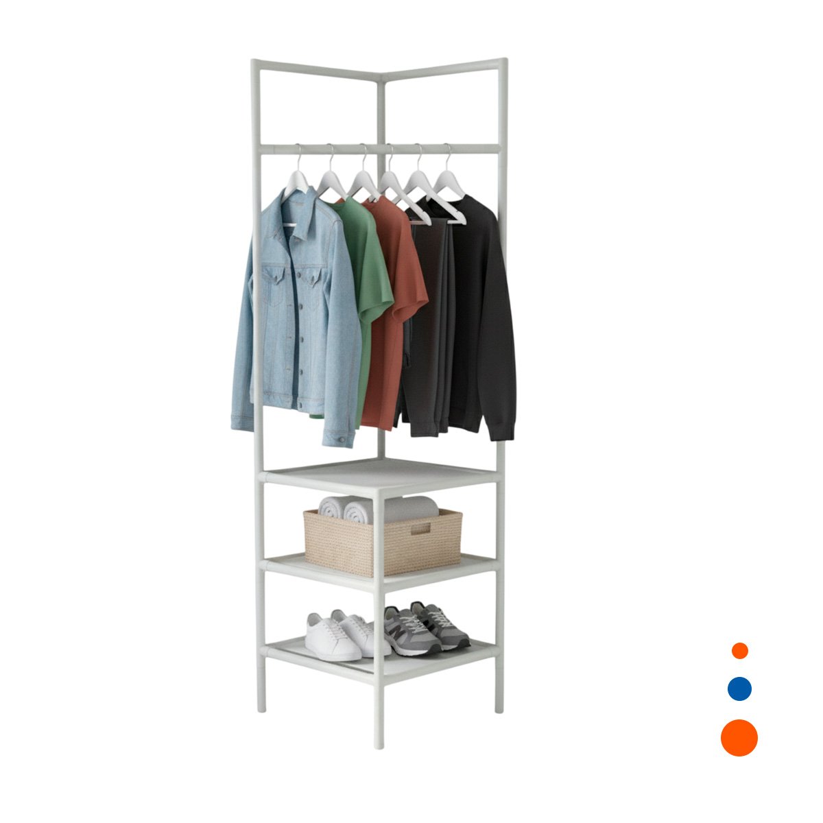PACK4 MODULO ORGANIZADOR CON PERCHERA Y ESPACIOS PARA ZAPATOS Y+PAPEL REGALO - 3