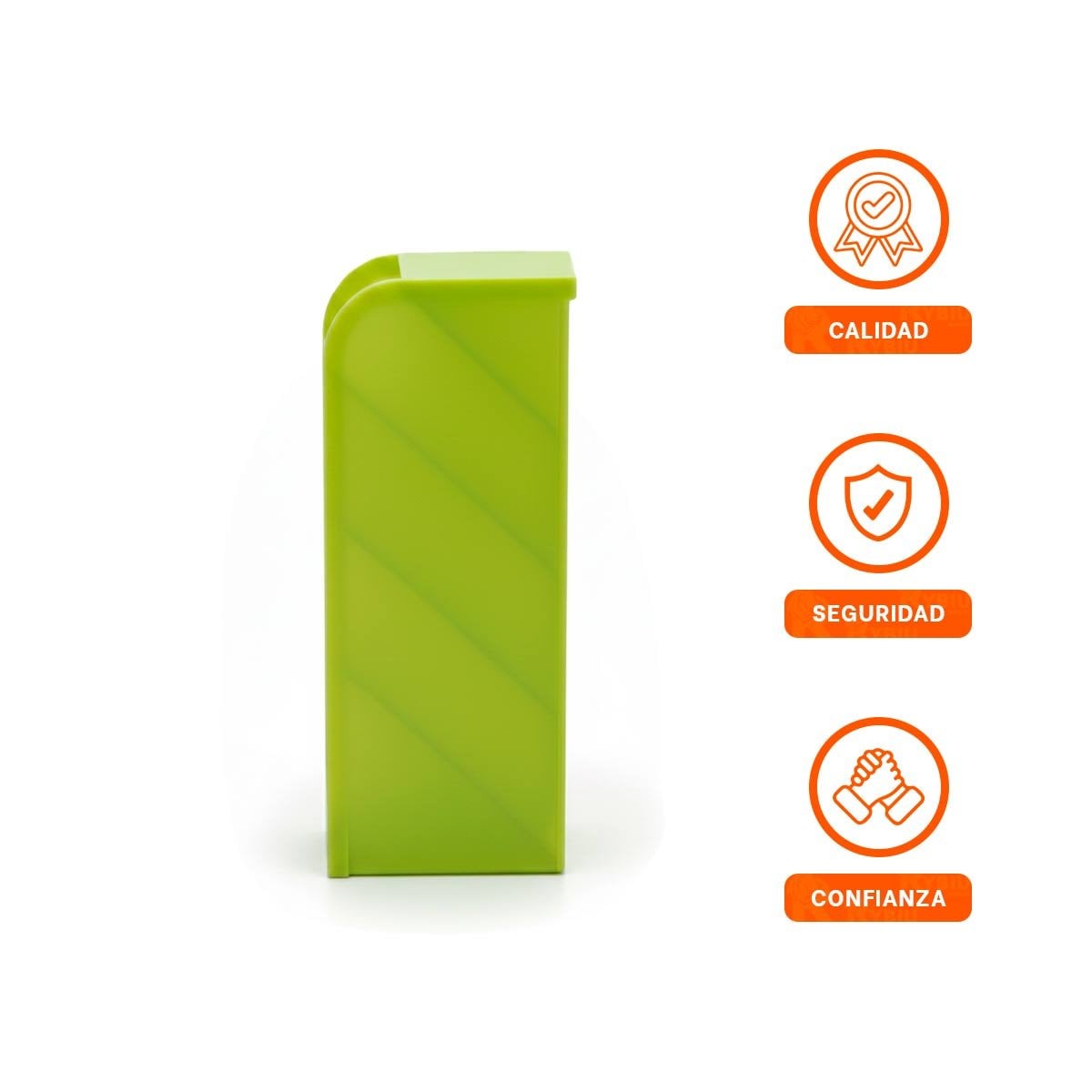 ORGANIZADOR PARA AREA LABORAL CON VISTA INCLINADA VERDE DE DIMENSIÓN 20,5X5X9CM Y+LIGAS REGALO - 5