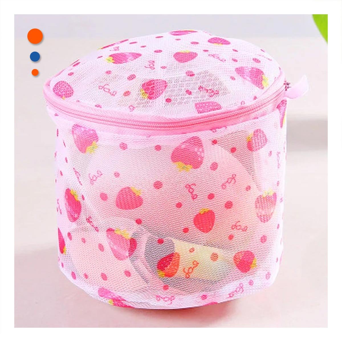 PACK4 ESTUCHE MALLA LAVADORA ROPA DISENO CILINDRO BLANCO CON FRESAS FIRME - 5