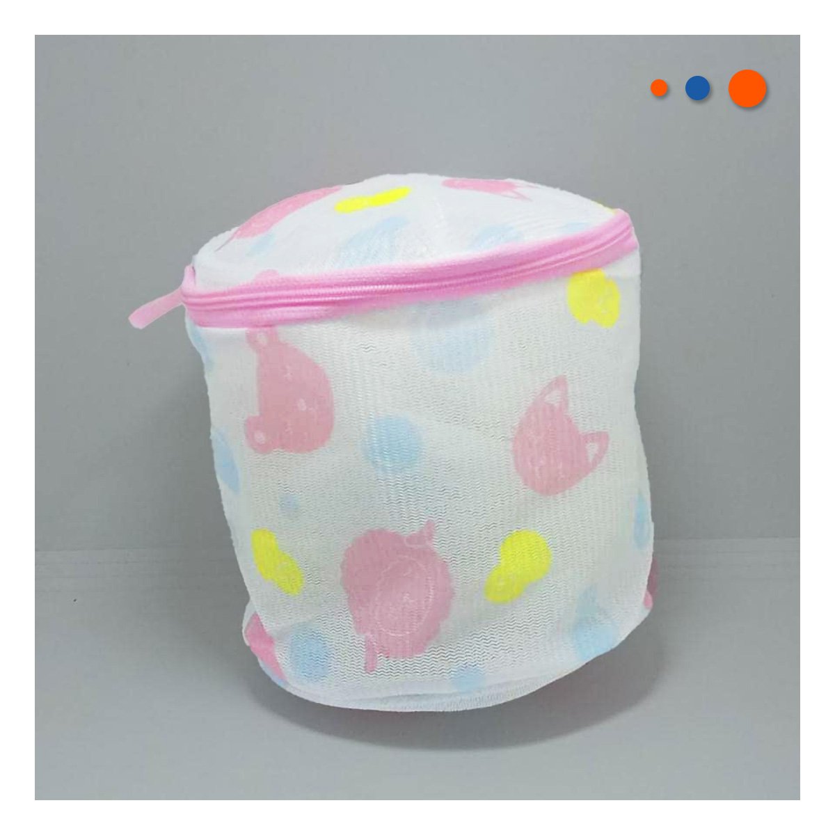 PACK12 SACO MALLA PARA LAVAR ROPA DISENO CILINDRO BLANCO CON OSITOS SUAVE Y+PAPEL REGALO - 3