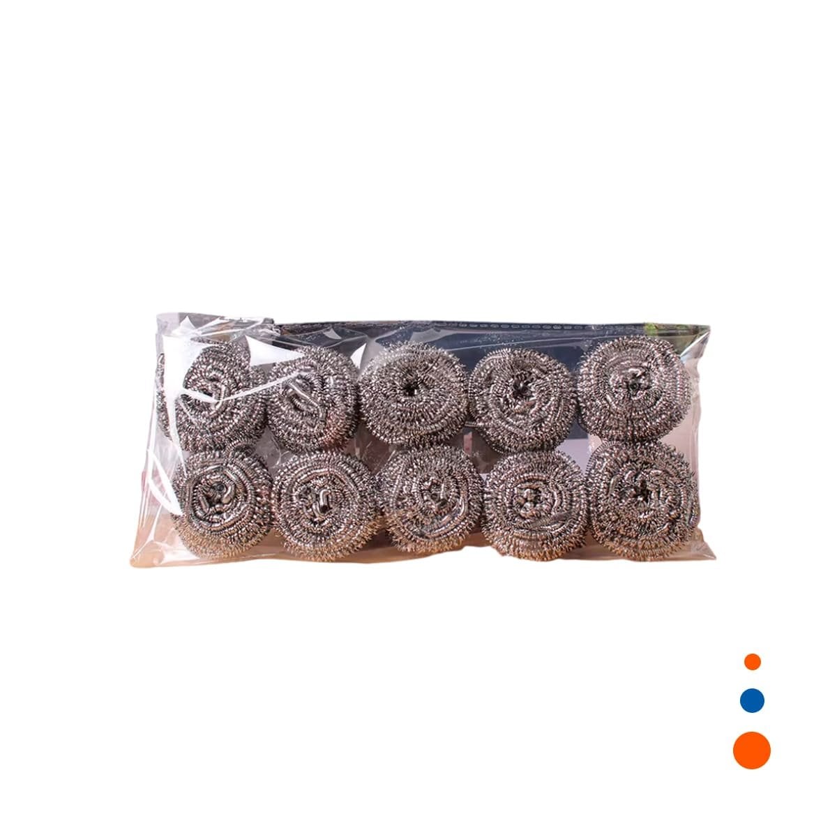 PACK DE ESPONJAS METALICAS PARA REMOVER SUCIEDAD DIFICIL DE OLLAS Y+REGALO STICKER - 1