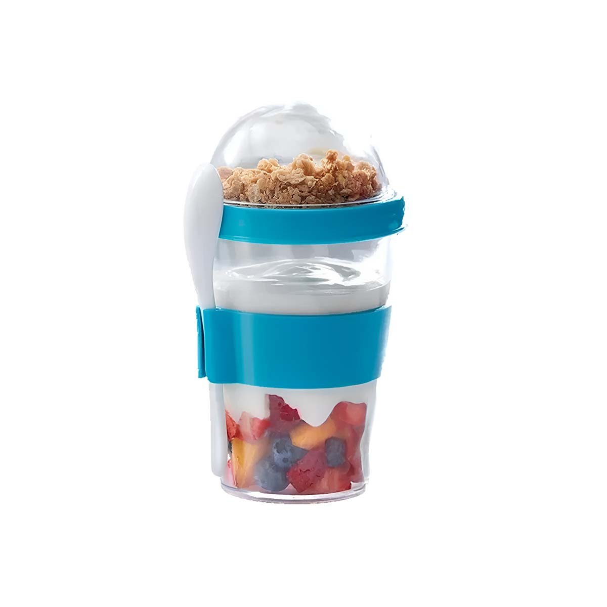 PACK6 RECIPIENTE CELESTE CON 350 ML PARA DESAYUNO DIARIO FUNCIONAL Y+REGALO STICKER - 2