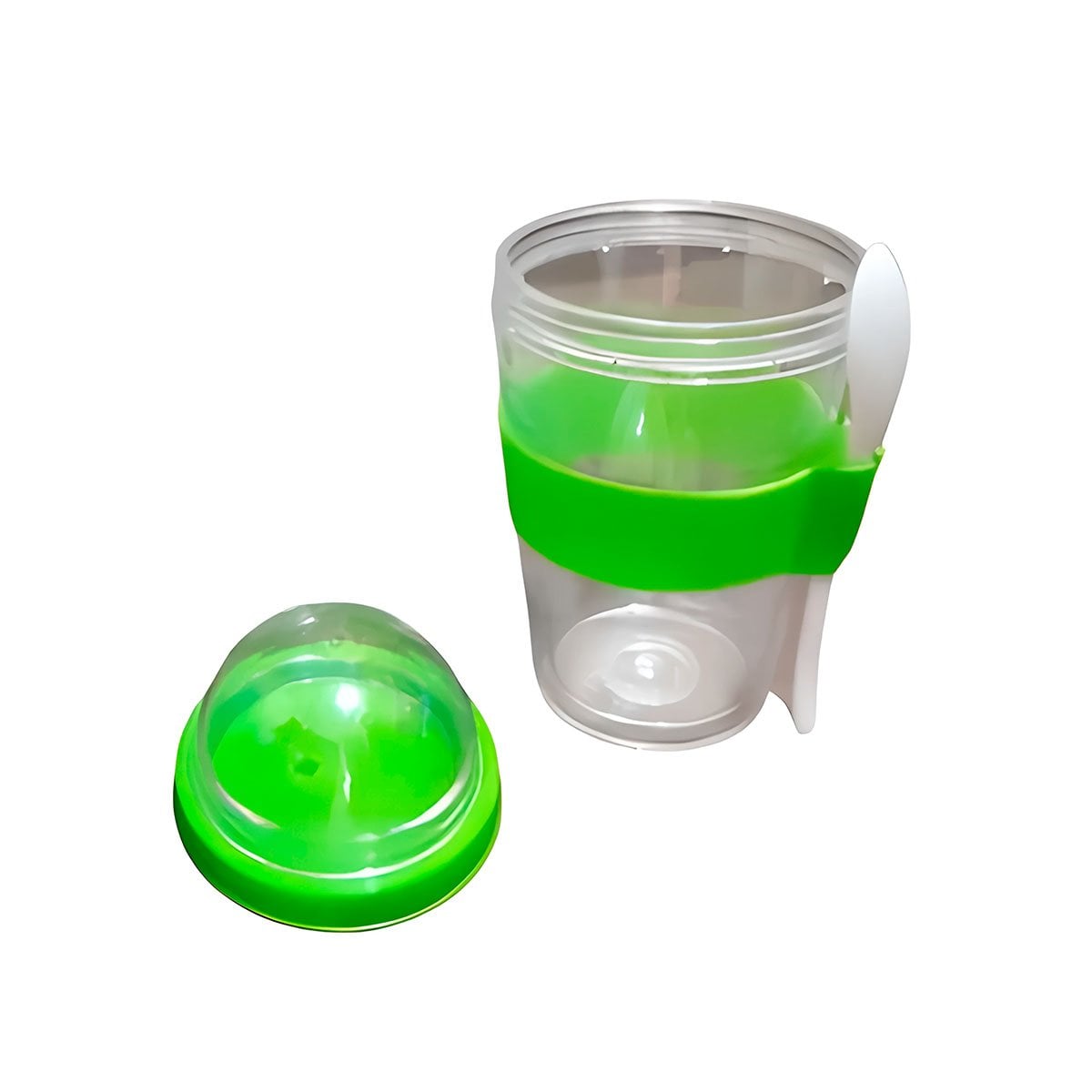 PACK6 RECIPIENTE VERDE LIMON CON 350 ML PARA DESAYUNO DIARIO FUNCIONAL Y+REGALO STICKER - 2