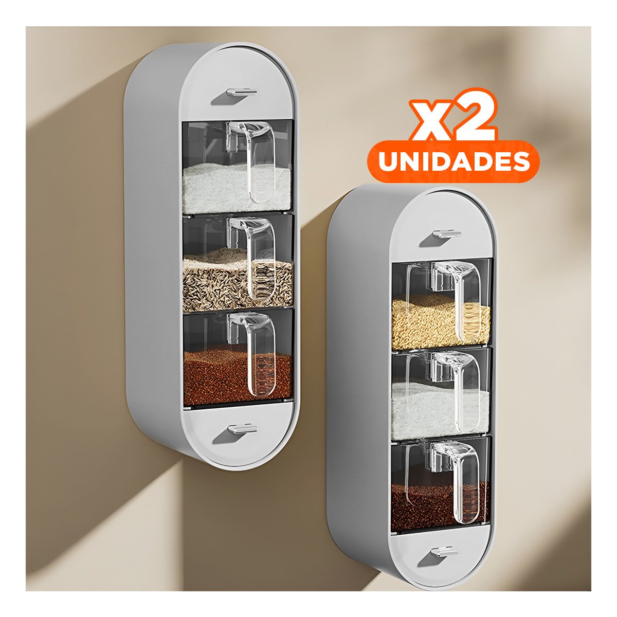 PACK2 GABINETE EMPOTRABLE COLOR BLANCO PARA CONDIMENTOS DE USO DIARIO Y+PAPEL REGALO - 1