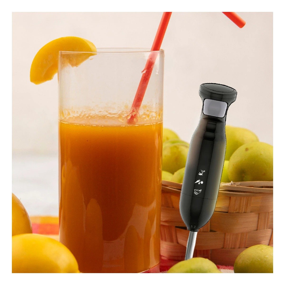 LICUADORA DE INMERSION CON POTENCIA DE 300W EN COLOR NEGRO PARA PREPARACIONES CASERAS - 1