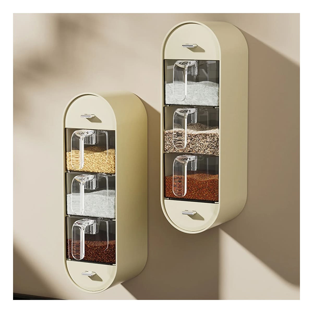 PACK2 SOPORTE DE CONDIMENTOS EMPOTRABLE COLOR BLANCO PARA COCINA MODERNA Y+REGALO STICKER - 5