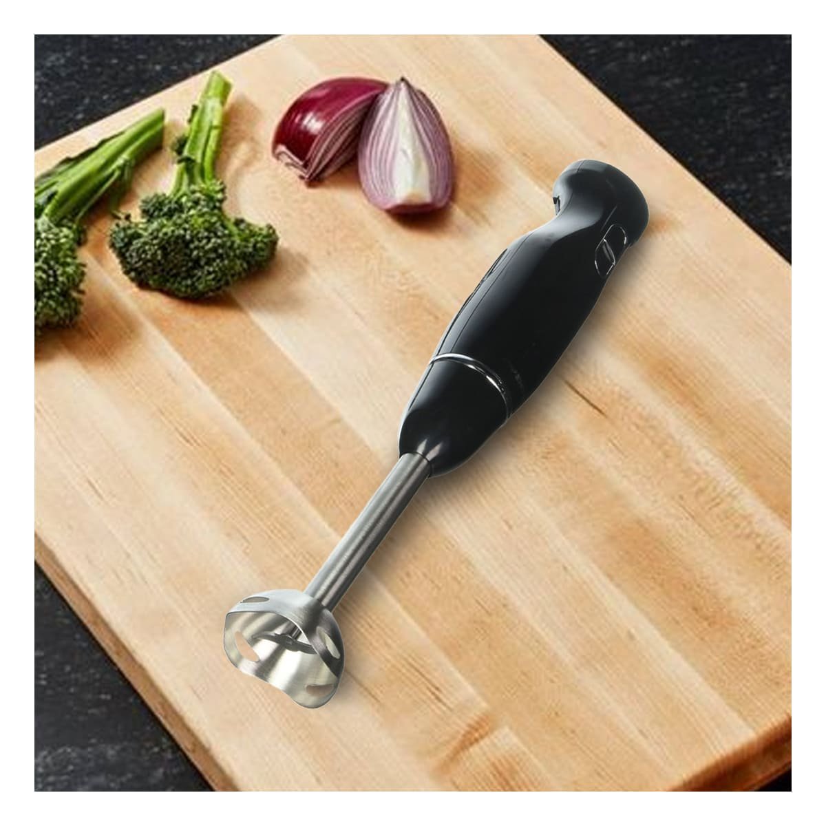 LICUADORA DE INMERSION COLOR NEGRO CON POTENCIA DE 300W PARA COCINA PRACTICA Y+PAPEL REGALO - 1