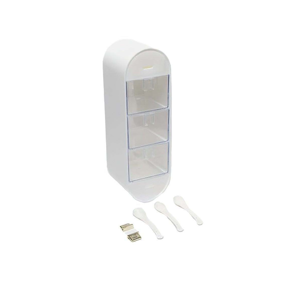PACK6 MODULO DE COCINA EMPOTRABLE COLOR BLANCO PARA GUARDAR CONDIMENTOS Y+REGALO STICKER - 2