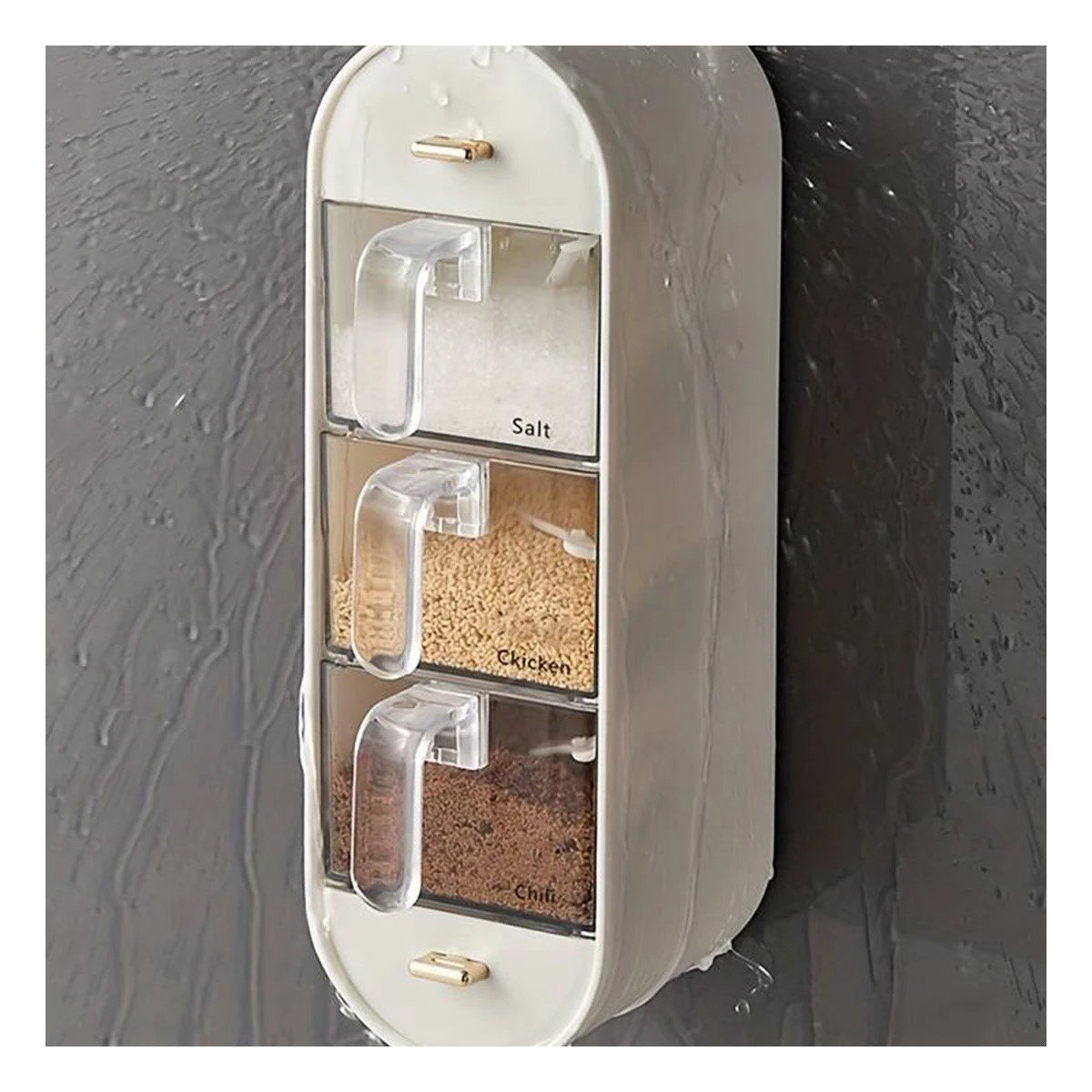 PACK6 MODULO DE COCINA EMPOTRABLE COLOR BLANCO PARA GUARDAR CONDIMENTOS Y+REGALO STICKER - 5