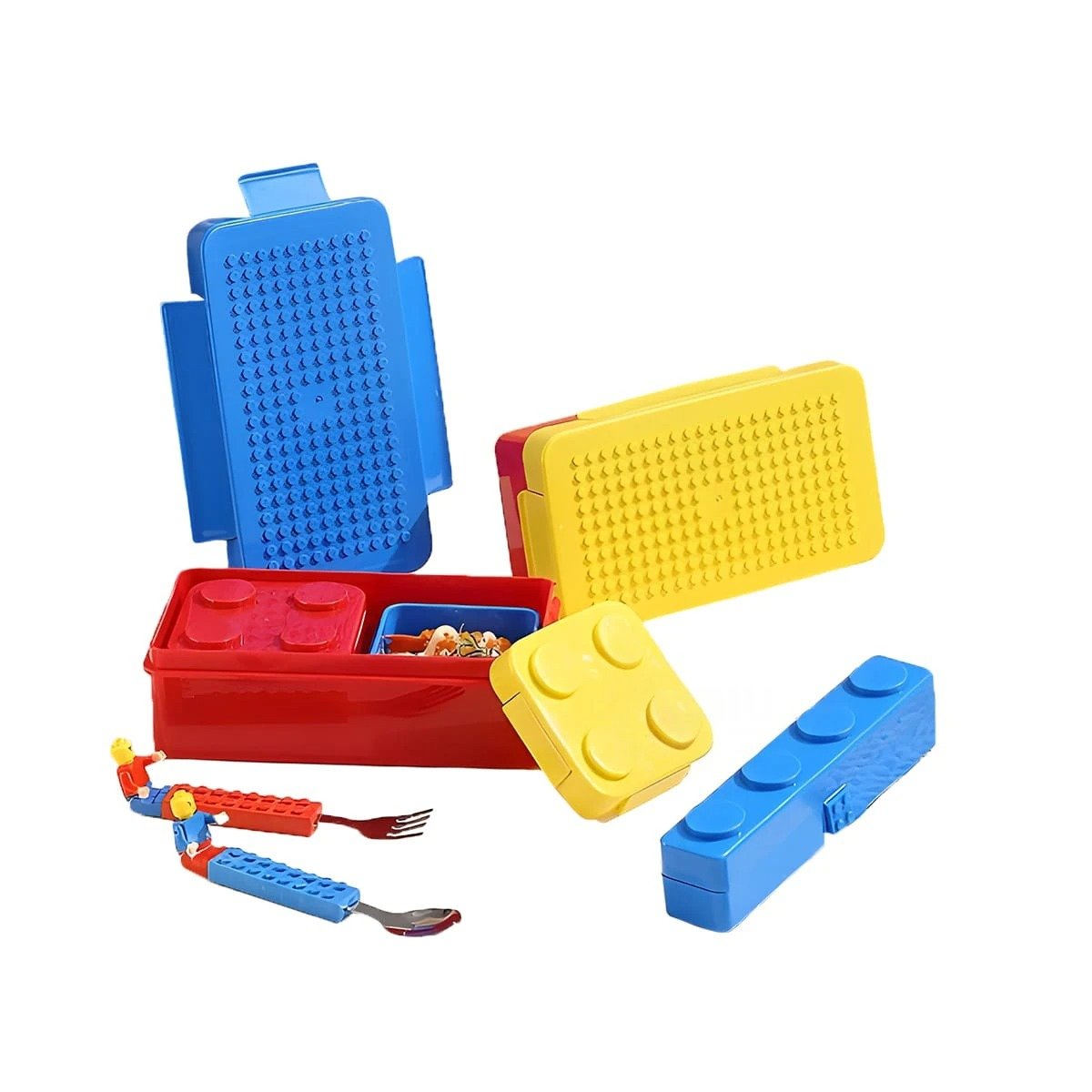 PACK4 KIT DE 3 TAPERES DE PLASTICO EN VARIOS COLORES PARA USO DIARIO INFANTIL Y+PAPEL REGALO - 3