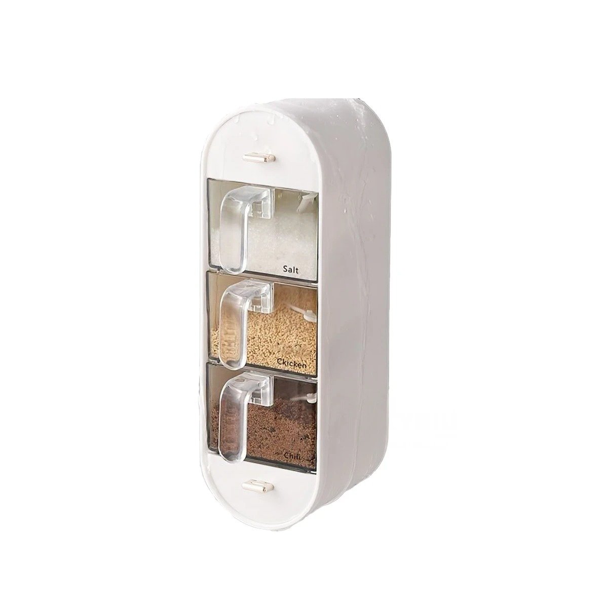 ORGANIZADOR BLANCO EMPOTRABLE DE CONDIMENTOS PARA ESPACIOS DE COCINA Y+LIGAS REGALO - 5