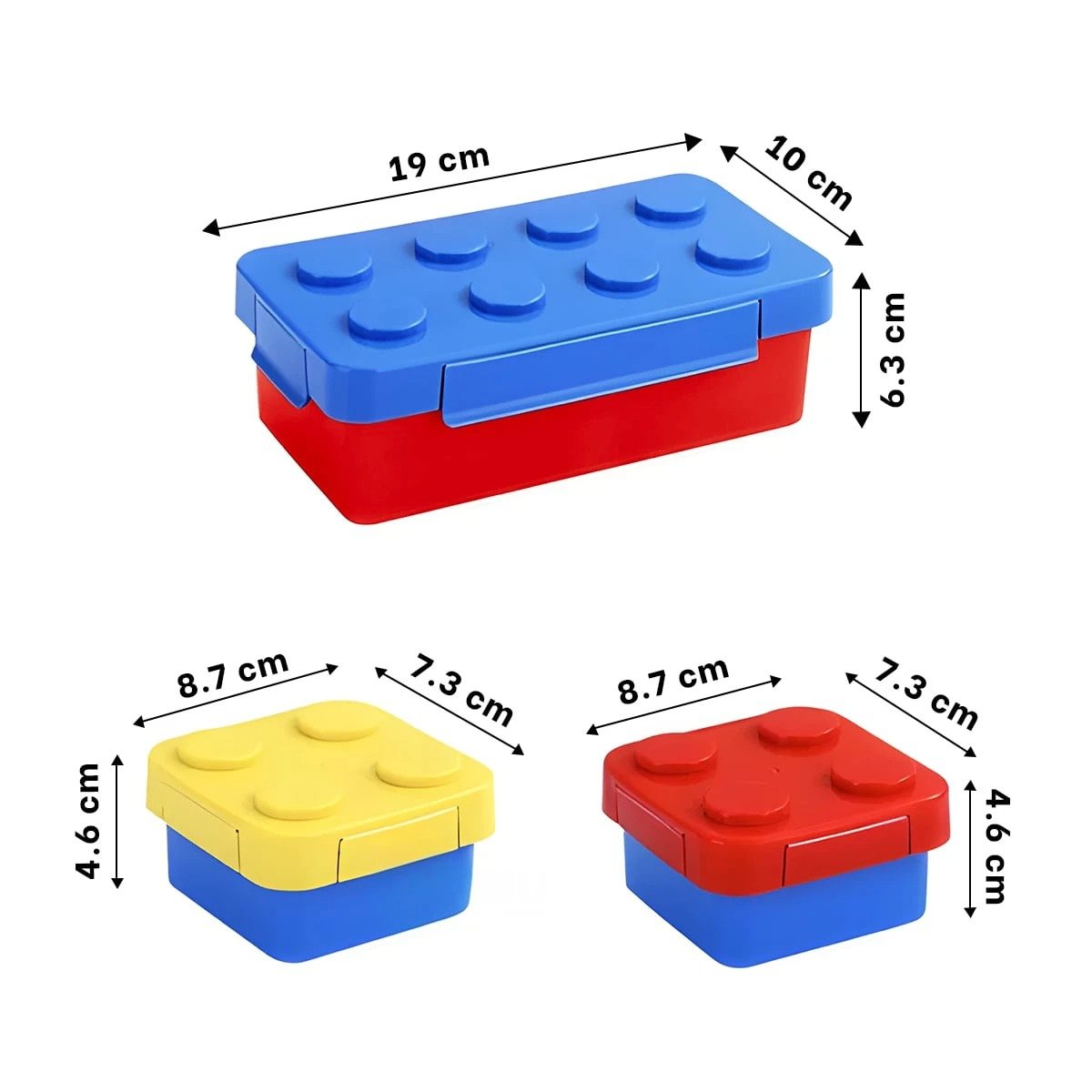 PACK2 CONJUNTO PLASTICO EN VARIOS COLORES CON 3 TAPERES PARA GUARDAR ALIMENTOS Y+PAPEL REGALO - 4