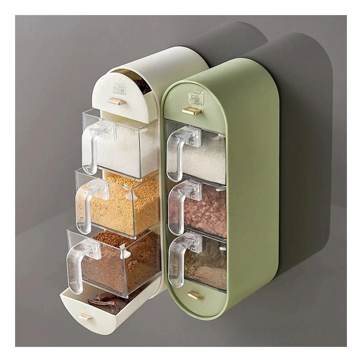 PACK12 MODULO DE CONDIMENTOS BLANCO CON ESTILO EMPOTRABLE PARA COCINA - 5